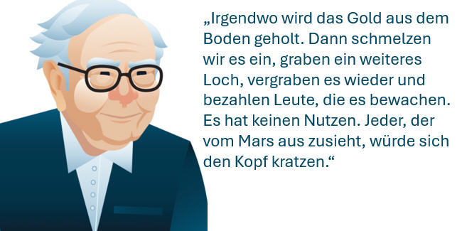 Warren Buffett über Gold.